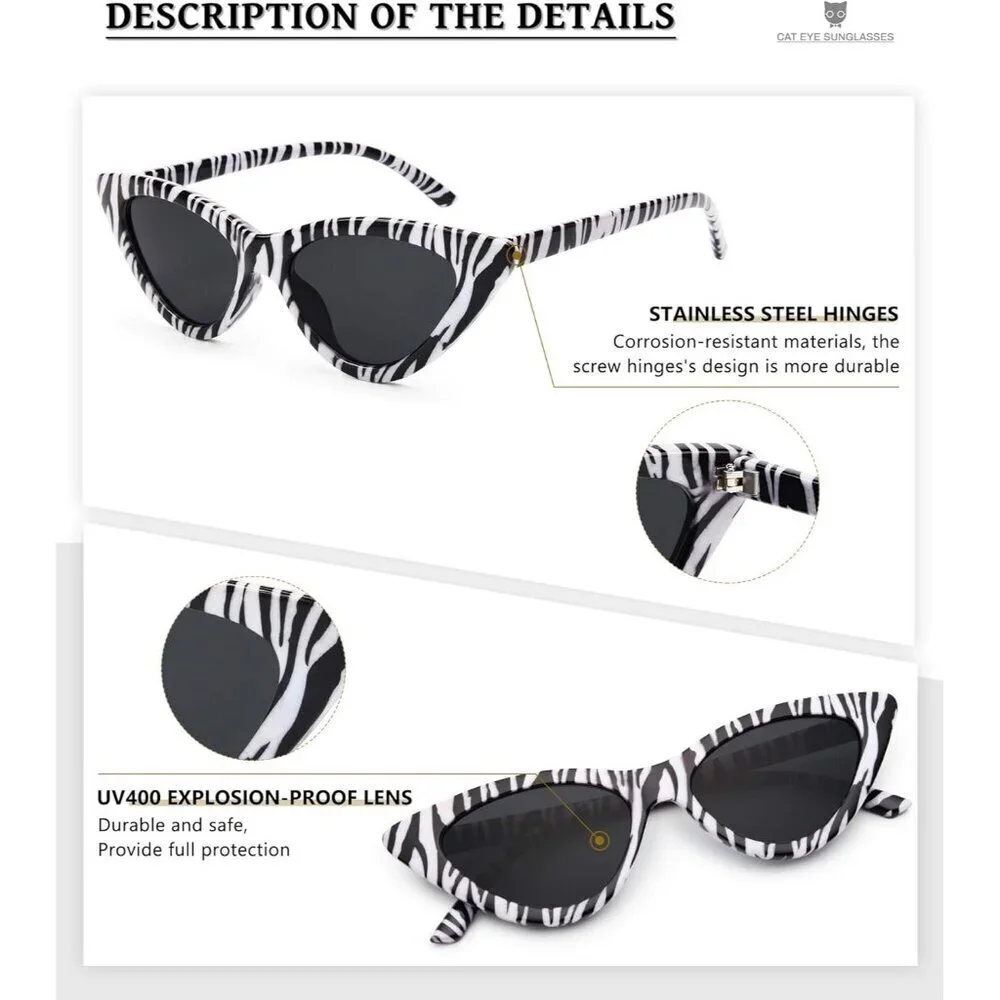 Cat Eye Sunglasses Women Retro UV Protection Polarized Fashion Accessory
